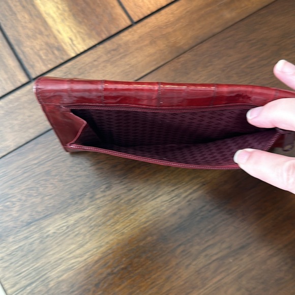 Vintage Eel Skin Wallet Burgundy/Red, excellent condition. - Picture 3 of 8